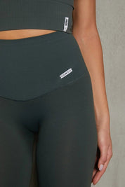 Leggings sportivi con tecnologia FIR push up con arricciatura All - Up Coal Green - FGM04 - LEGGINGS ANTICELLULITE - fgm04