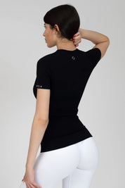 Maglia sportiva tecnica uomo Manica corta con tecnologia FIR snellente Fgm04 2.0 Sport Unisex Nero - FGM04 - Maglie e Top - fgm04