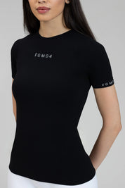 Maglia sportiva tecnica uomo Manica corta con tecnologia FIR snellente Fgm04 2.0 Sport Unisex Nero - FGM04 - Maglie e Top - fgm04