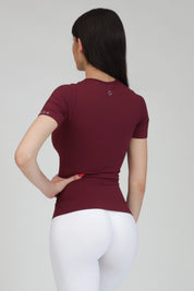 Maglia sportiva tecnica uomo Manica corta con tecnologia FIR snellente Fgm04 2.0 Sport Unisex Merlot - FGM04 - Maglie e Top - fgm04