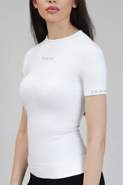 Maglia sportiva tecnica uomo Manica corta con tecnologia FIR snellente Fgm04 2.0 Sport Unisex Bianco - FGM04 - Maglie e Top - fgm04