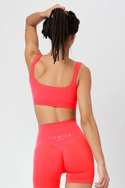 Top sportivo con spalline larghe a costine CALIPSO Orange Fluo Costine - FGM04 - Maglie e Top - fgm04
