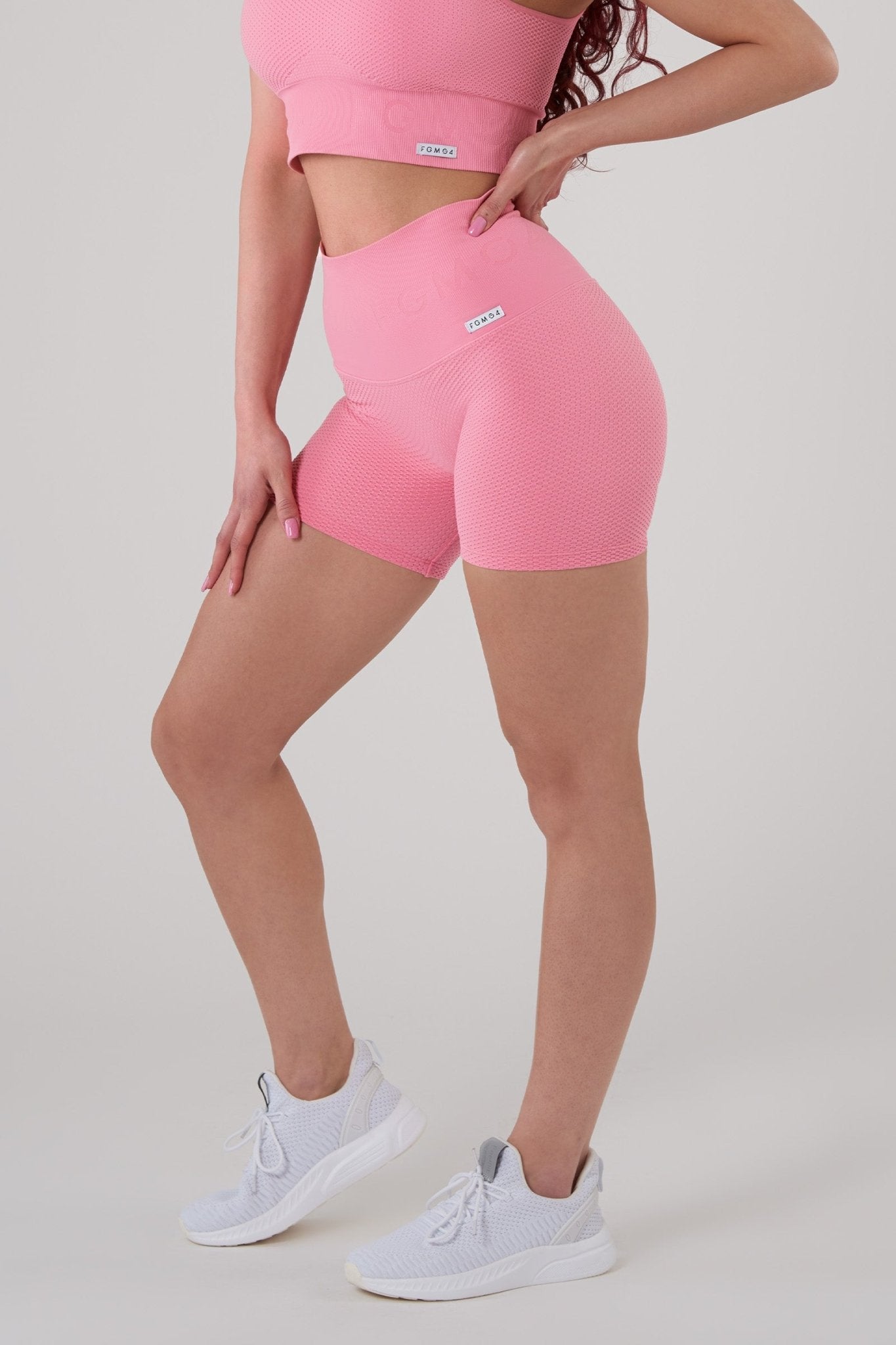 Shorts sportivi con tecnologia FIR push up con arricciatura a bolle Candy Bubble Cryofir Plumeria - FGM04 - LEGGINGS ANTICELLULITE - fgm04