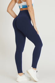 Leggings sportivi con tecnologia FIR push up con arricciatura All - Up Blu Notte - FGM04 - LEGGINGS ANTICELLULITE - fgm04