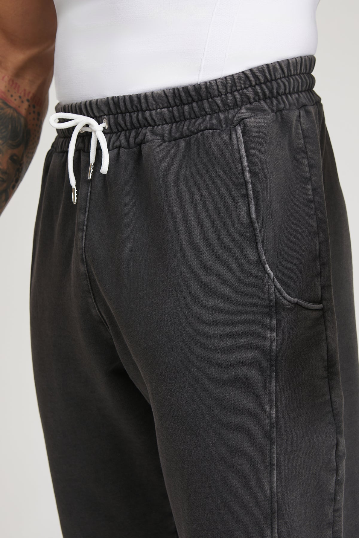 Pantaloni della tuta sportivi in cotone Pantalone Jogger Uomo Grigio Ardesia - FGM04 - Linea Ikonic Uomo - fgm04
