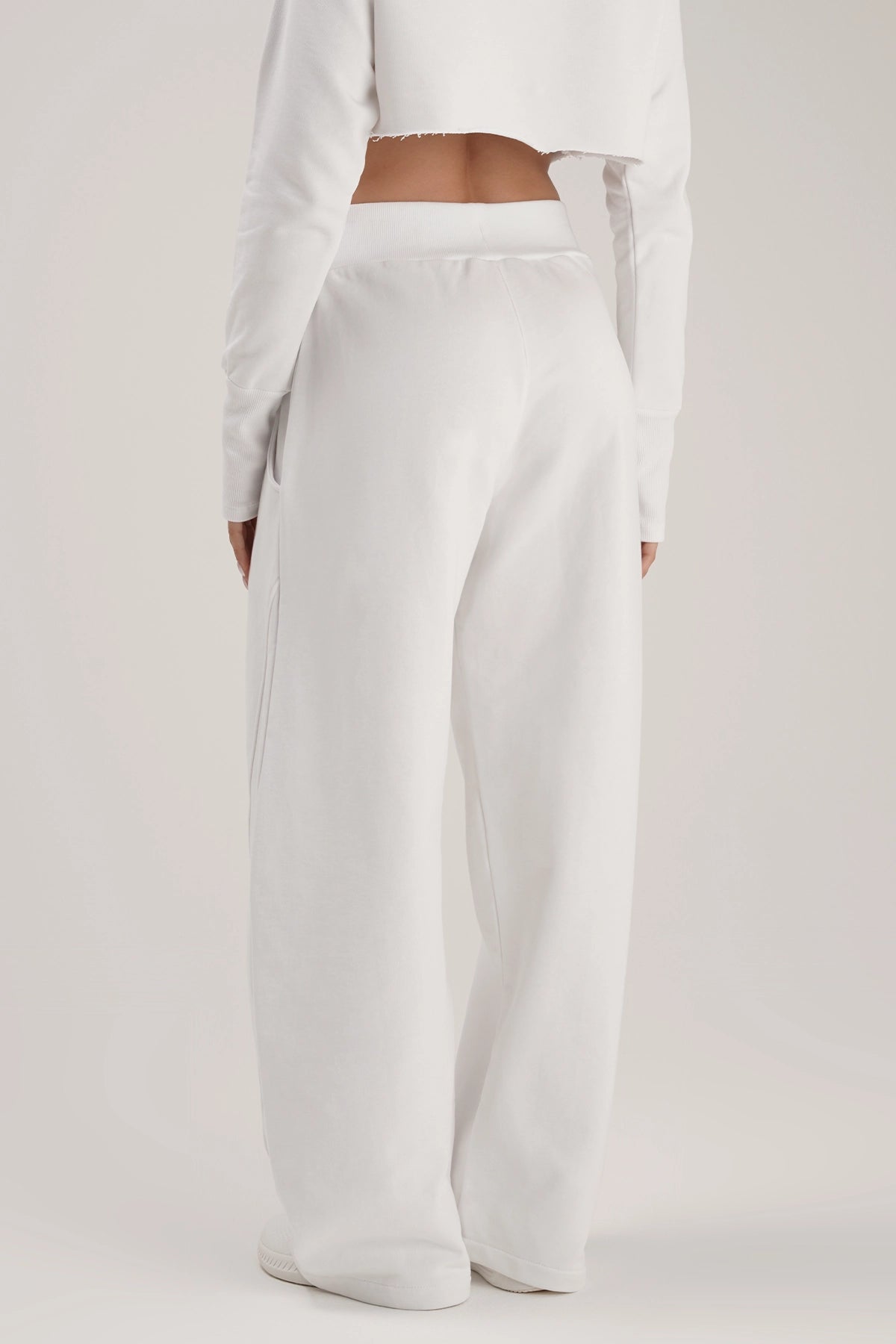 Pantaloni della tuta sportivi donna in cotone oversize Pantalone Baggy Ikonic FW 24/25 Bianco - fgm04 - Linea Ikonic - fgm04