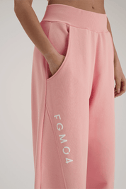 Pantaloni della tuta sportivi donna in cotone oversize Pantalone Baggy Ikonic FW 24/25 Rosa Chiaro - fgm04 - Linea Ikonic - fgm04
