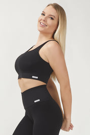 Top sportivo con spalline larghe Essence BambùFIR Nero - FGM04 - Maglie e Top - fgm04