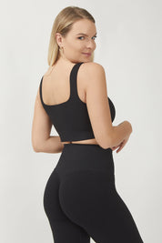 Top sportivo con spalline larghe Essence BambùFIR Nero - FGM04 - Maglie e Top - fgm04