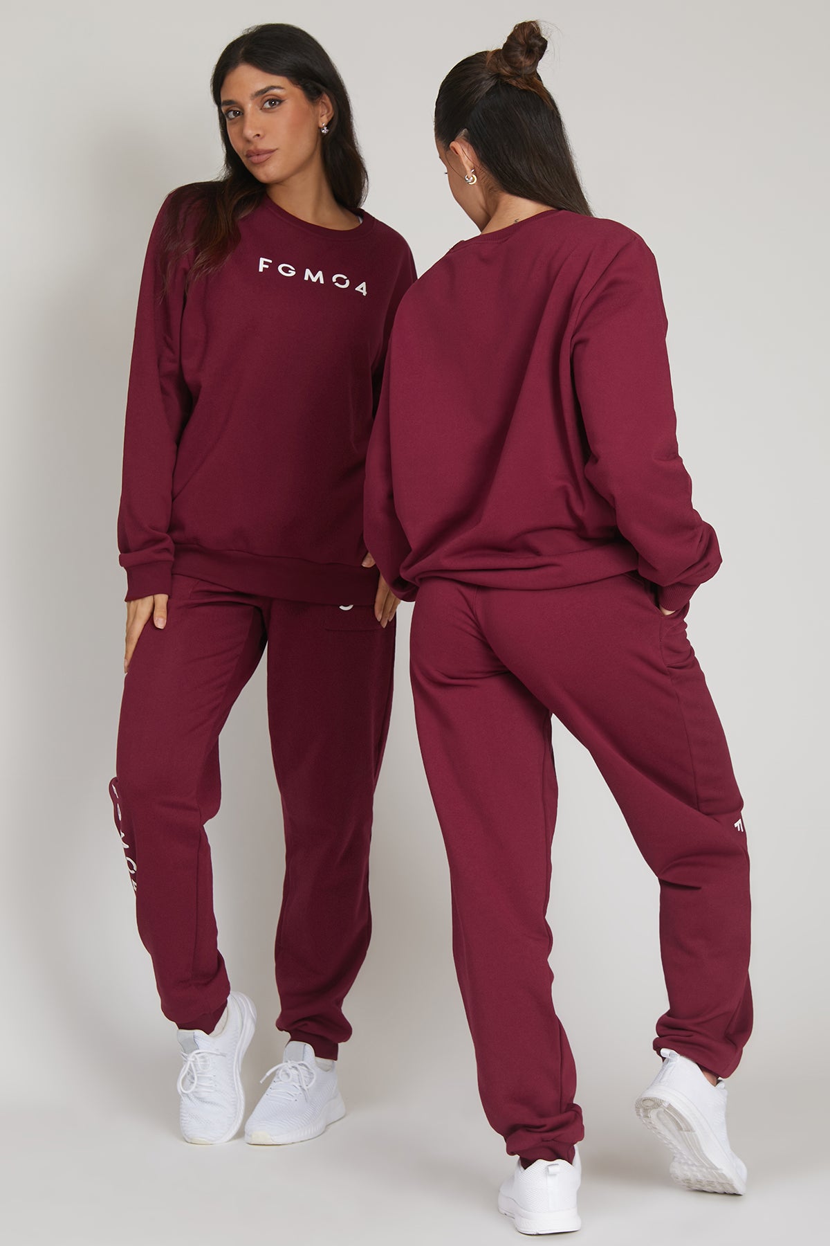 Pantaloni della tuta sportivi in cotone Jogger Slim Ikonic FW 24/25 Borgogna - FGM04 - Linea Ikonic - fgm04
