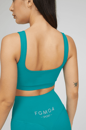 Top sportivo con spalline larghe a costine Calipso Blu Capri Taglia Unica - FGM04 - Maglie e Top - fgm04