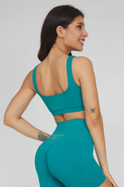 Top sportivo con spalline larghe a costine Calipso Blu Capri Taglia Unica - FGM04 - Maglie e Top - fgm04