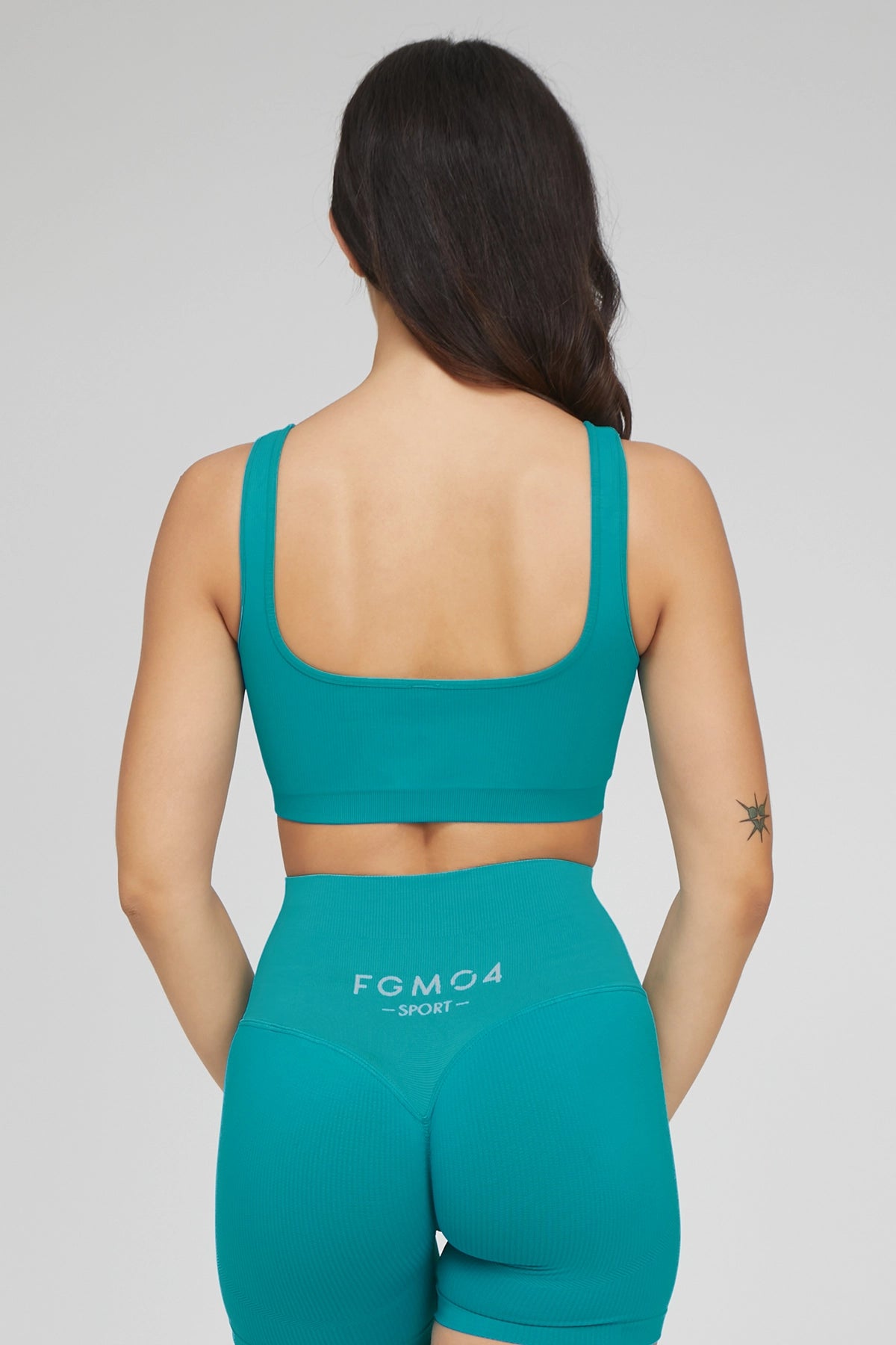 Top sportivo con spalline larghe a costine Calipso Blu Capri Taglia Unica - FGM04 - Maglie e Top - fgm04