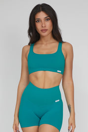 Top sportivo con spalline larghe a costine Calipso Blu Capri Taglia Unica - FGM04 - Maglie e Top - fgm04