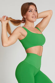 Top sportivo con spalline larghe a costine CALIPSO Verde Prato Costine - FGM04 - Maglie e Top - fgm04