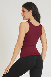 Canotta sportiva donna con tecnologia FIR a Spalla Larga Fgm04 Merlot - FGM04 - Maglie e Top - fgm04