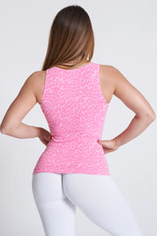 Canotta sportiva donna con tecnologia FIR animalier Wild Essence BambùFIR Rosa - FGM04 - Maglie e Top - fgm04