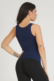 Canotta sportiva donna con tecnologia FIR a Spalla Larga Fgm04 Blu Notte - FGM04 - Maglie e Top - fgm04