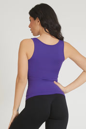 Canotta sportiva donna con tecnologia FIR a Spalla Larga Fgm04 Viola - FGM04 - Maglie e Top - fgm04