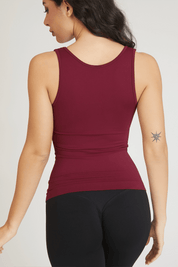 Canotta sportiva donna con tecnologia FIR a Spalla Larga Fgm04 Merlot - FGM04 - Maglie e Top - fgm04