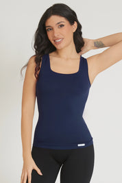 Canotta sportiva donna con tecnologia FIR a Spalla Larga Fgm04 Blu Notte - FGM04 - Maglie e Top - fgm04