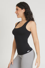 Canotta sportiva donna con tecnologia FIR a Spalla Larga Fgm04 Nero - FGM04 - Maglie e Top - fgm04