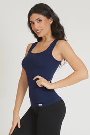 Canotta sportiva donna con tecnologia FIR a Spalla Larga Fgm04 Blu Notte - FGM04 - Maglie e Top - fgm04