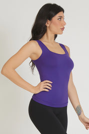 Canotta sportiva donna con tecnologia FIR a Spalla Larga Fgm04 Viola - FGM04 - Maglie e Top - fgm04