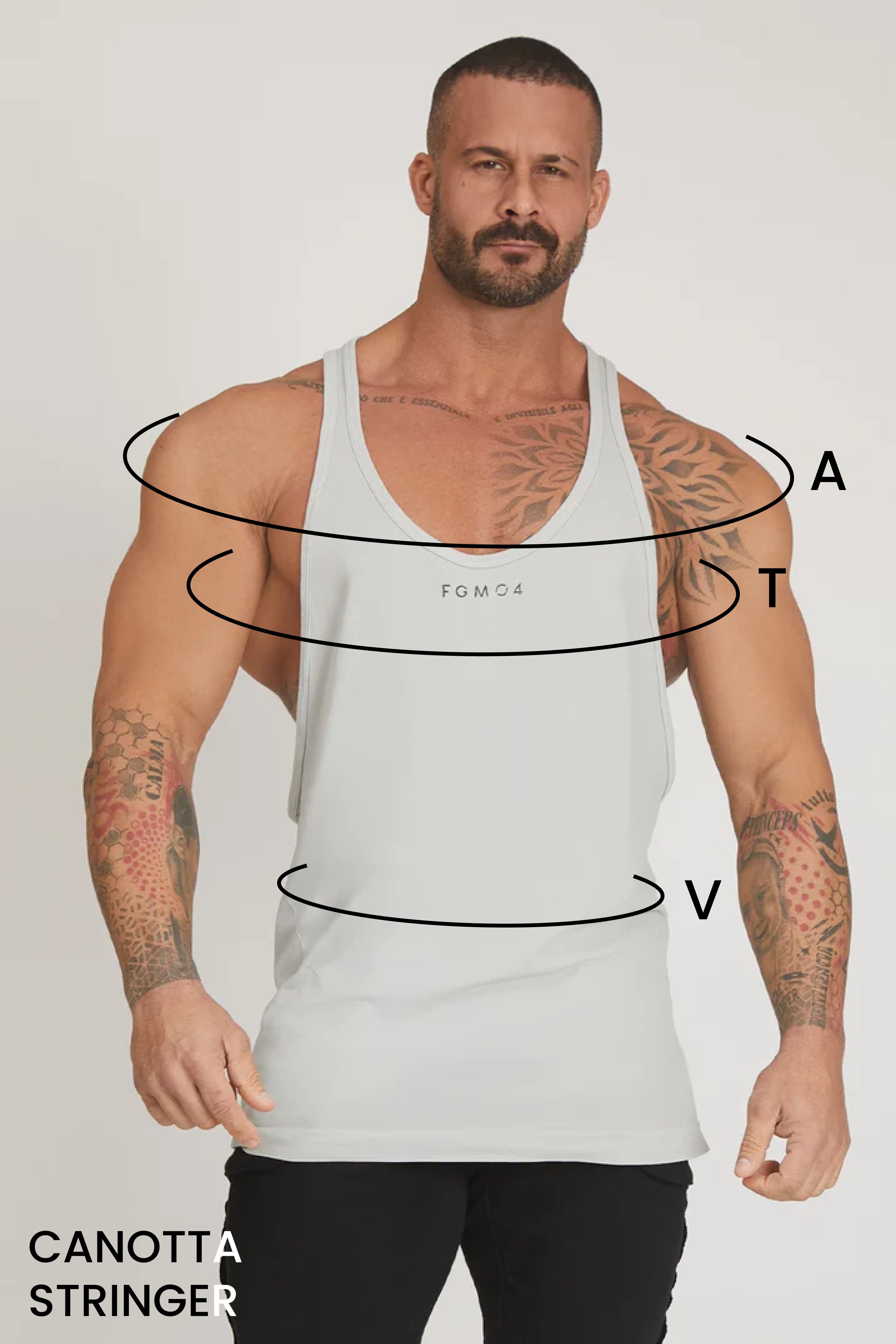 Guida alle taglie: canotta stringer uomo