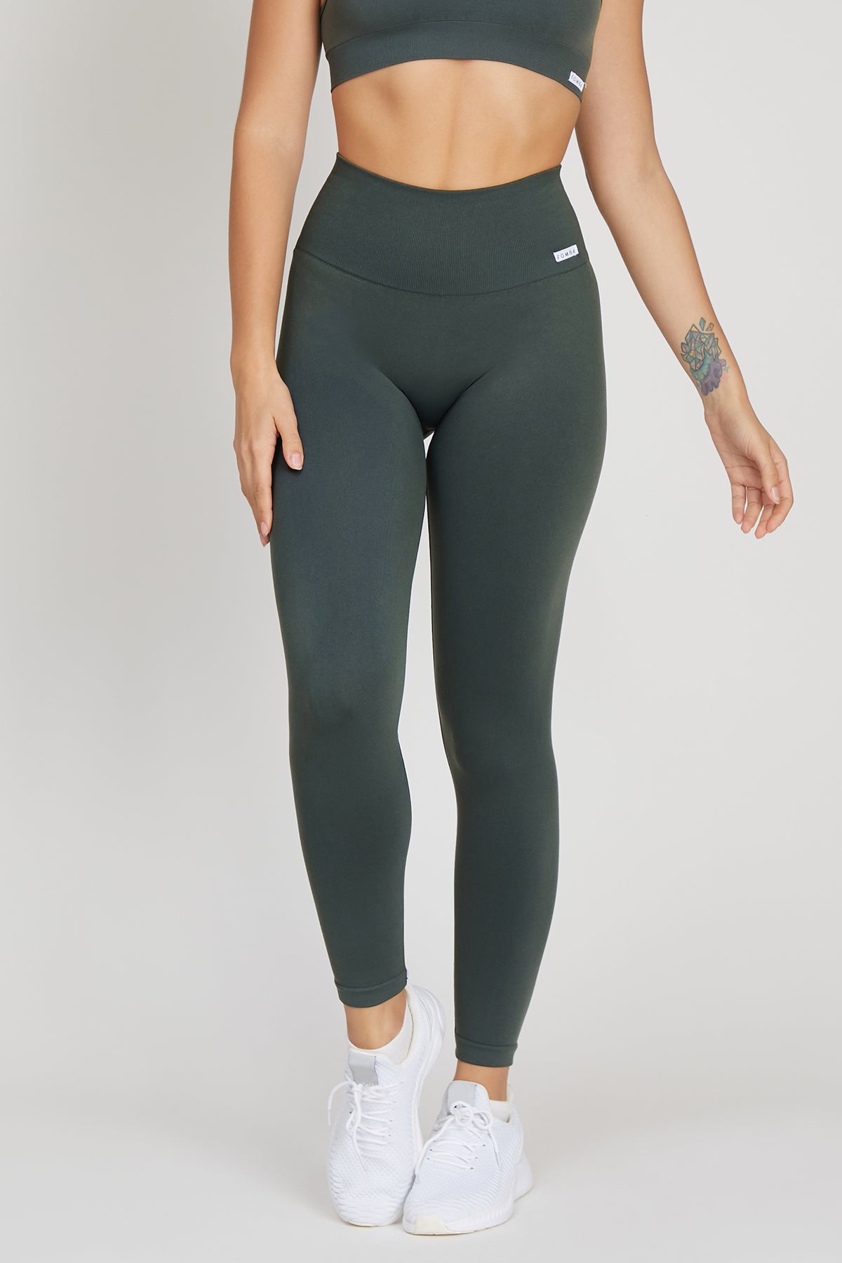 Leggings Nikita Basic Fascione Alto Coal Green - FGM04 - LEGGINGS ANTICELLULITE - fgm04