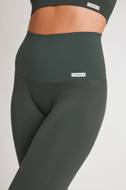 Leggings sportivi con tecnologia FIR push up con arricciatura All - Up Coal Green - FGM04 - LEGGINGS ANTICELLULITE - fgm04