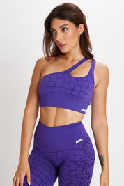 Top sportivo Monospalla Cocco Viola - FGM04 - Maglie e Top - fgm04