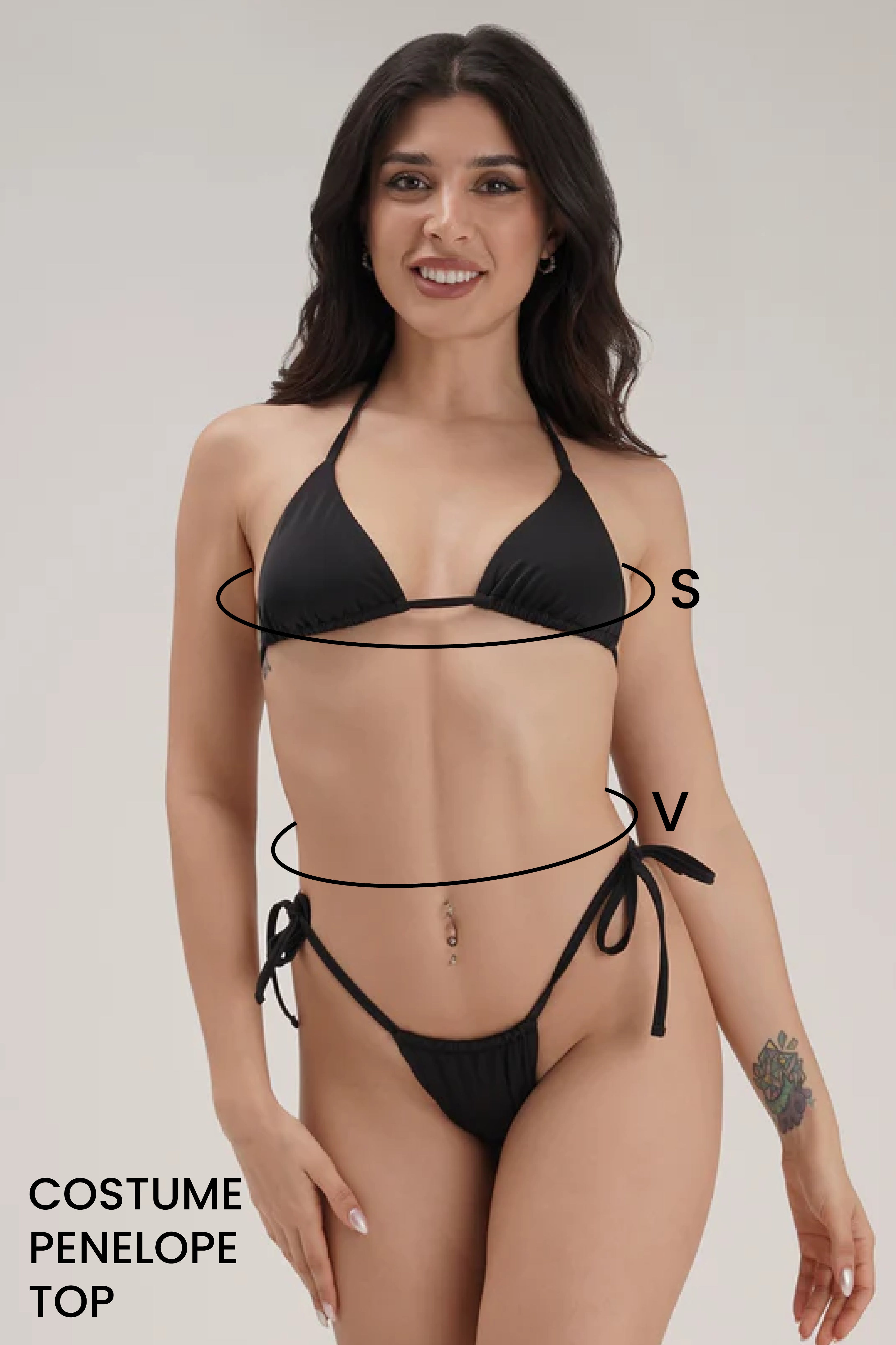 Guida alle taglie: costume penelope top triangolo
