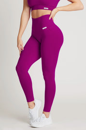 Leggings sportivi con tecnologia FIR push up con arricciatura All - Up Purple - FGM04 - LEGGINGS ANTICELLULITE - fgm04