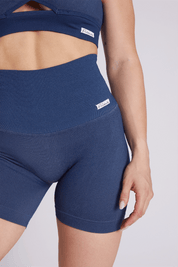 Shorts sportivi con tecnologia FIR push up con arricciatura Funky Vintage Denim Blu - FGM04 - LEGGINGS ANTICELLULITE - fgm04