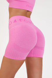 Shorts sportivi con tecnologia FIR push up con arricciatura mélange Eldorado 2.0 Strawberry Moon - FGM04 - LEGGINGS ANTICELLULITE - fgm04