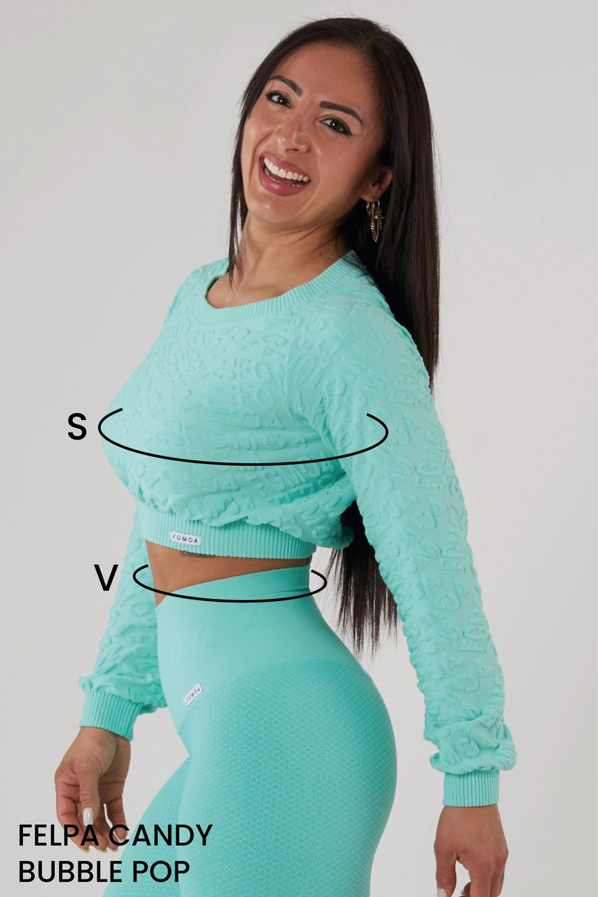 Guida alle taglie: felpa-candy-bubble-pop