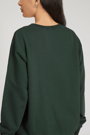 tuta sportiva in cotone oversize Felpa Over Ikonic FW 24/25 Verde Pino - FGM04 - Linea Ikonic - fgm04