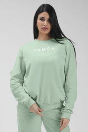 tuta sportiva in cotone oversize Felpa Over Ikonic SS24 Menta - FGM04 - OFFERTE SPECIALI - fgm04