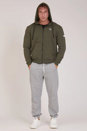 tuta sportiva in cotone full con tasche frontali Felpa Ikonic FGM04 Zip con Cappuccio Colore Verde Militare Uomo - FGM04 - Linea Ikonic Uomo - fgm04