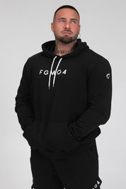 tuta sportiva in cotone oversize Felpa Over Con Cappuccio FW 24/25 Nero Uomo - FGM04 - Linea Ikonic Uomo - fgm04