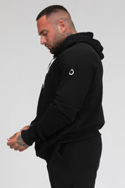 tuta sportiva in cotone oversize Felpa Over Con Cappuccio FW 24/25 Nero Uomo - FGM04 - Linea Ikonic Uomo - fgm04