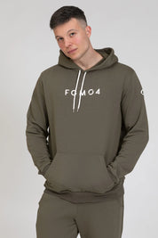 Felpa Over Con Cappuccio FW 24/25 Verde Militare Uomo - FGM04 - Linea Ikonic Uomo - fgm04
