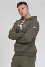Felpa Over Con Cappuccio FW 24/25 Verde Militare Uomo - FGM04 - Linea Ikonic Uomo - fgm04