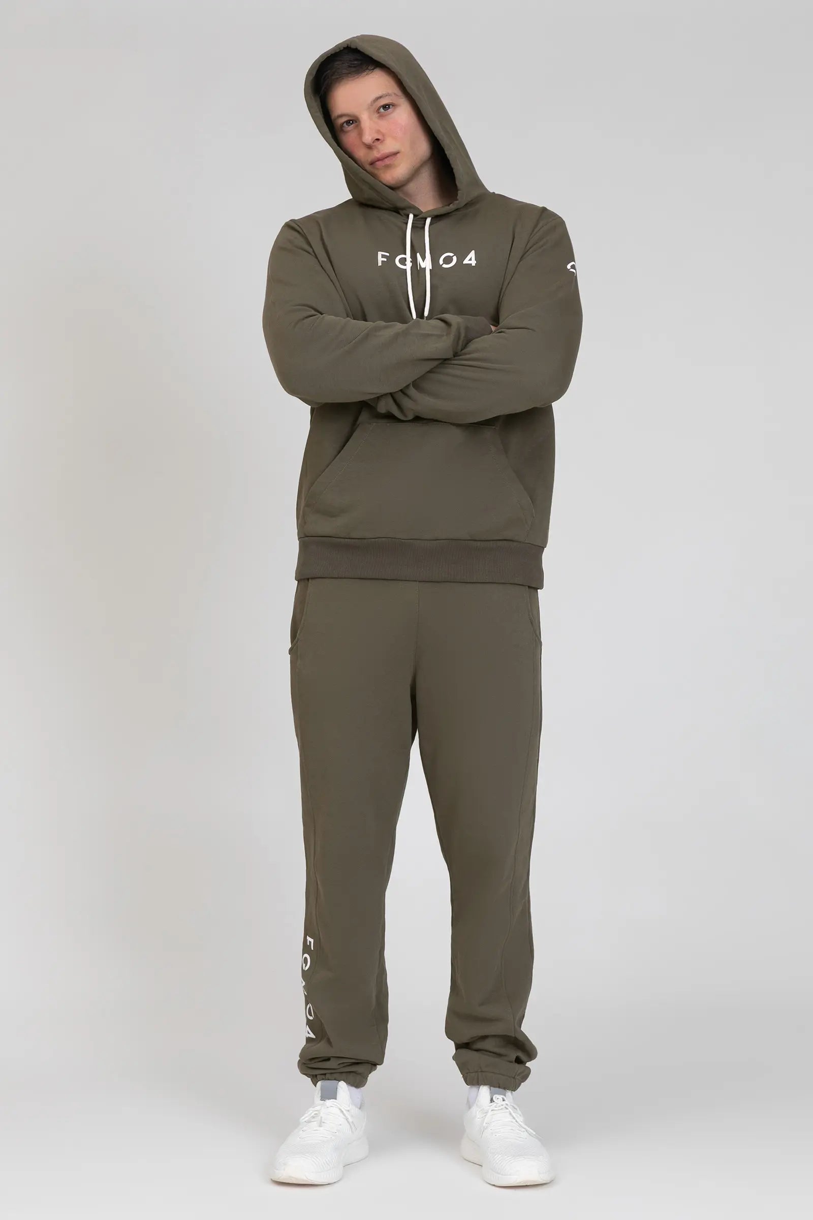 Felpa Over Con Cappuccio FW 24/25 Verde Militare Uomo - FGM04 - Linea Ikonic Uomo - fgm04