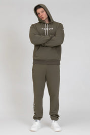 Felpa Over Con Cappuccio FW 24/25 Verde Militare Uomo - FGM04 - Linea Ikonic Uomo - fgm04