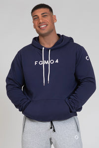 Męska bluza oversize z kapturem FW 24/25 w kolorze granatowym