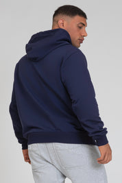 tuta sportiva in cotone oversize Felpa Over Con Cappuccio FW 24/25 Blu Notte Uomo - FGM04 - Linea Ikonic Uomo - fgm04