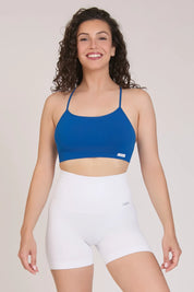 Top sportivo con spalline sottili incrociato a schiena scoperta Angel Blu Accidia - FGM04 - Maglie e Top - fgm04