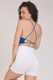 Top sportivo con spalline sottili incrociato a schiena scoperta Angel Blu Accidia - FGM04 - Maglie e Top - fgm04